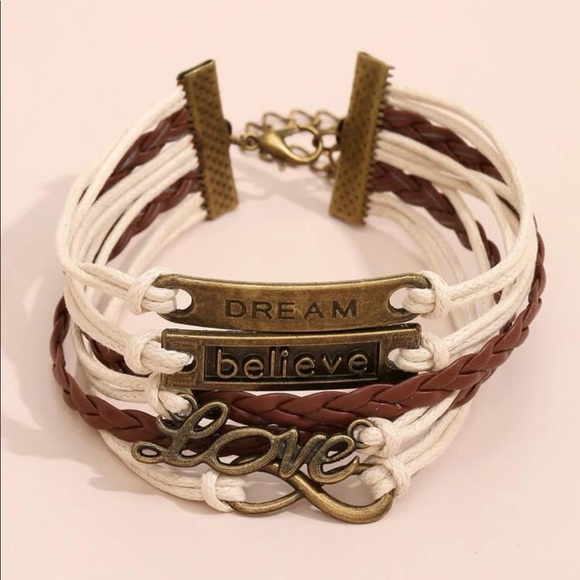Jewelry - Letter Decor Braided Bracelet